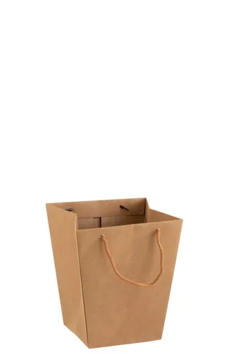 Hnědý voděodolný květináč ve tvaru tašky- 22*22*25 cm 1442