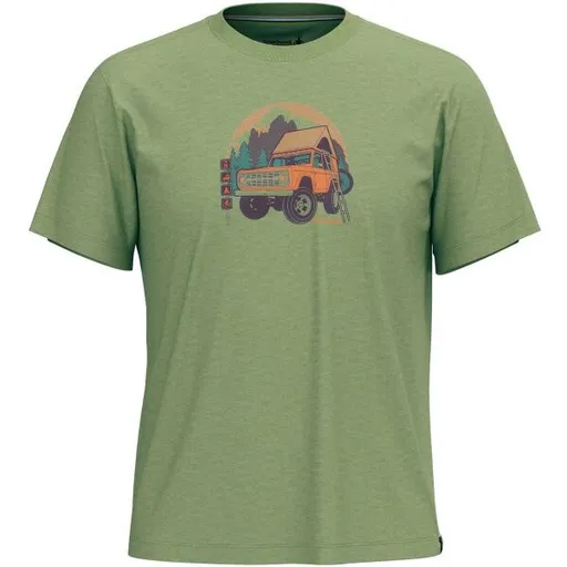 Smartwool LONG WEEKEND SHORT SLEEVE GRAPHIC TEE Pánské triko, zelená, velikost