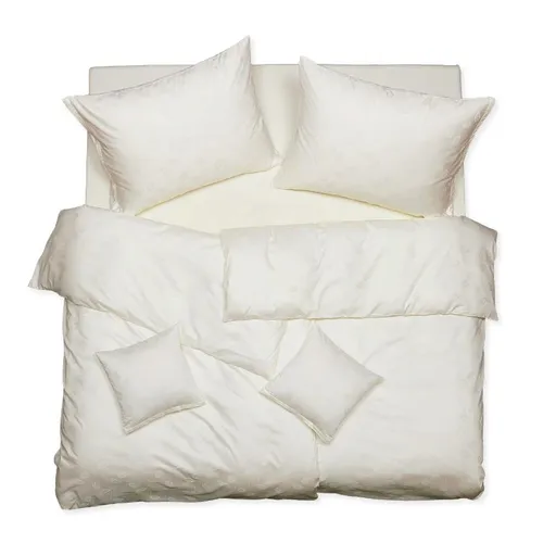 SCANquilt povlečení EXCLUSIVE TENCEL PLUS peříčka smetanová 140 x 200/70 x 90 cm