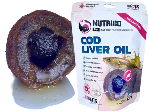LK Baits Pet Doplněk stravy Nutrigo Dog Supplement Cod Liver Oil - Mini 75g,LK Baits Pet Doplněk stravy Nutrigo Dog Supplement Cod Liver Oil - Mini 75