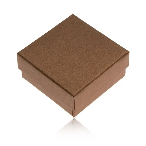 Dárková krabička na prsten a náušnice v bronzové barvě