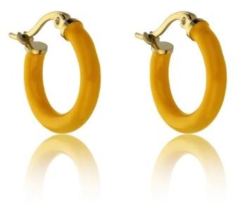 Marc Malone Pozlacené kruhy se smaltem Laura Orange Earrings MCE23149G