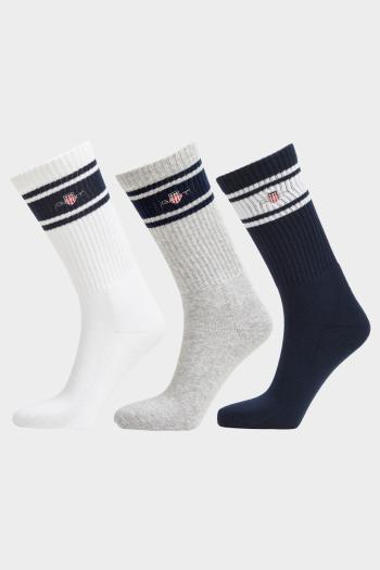 PONOŽKY GANT SHIELD SPORT SOCKS 3-PACK EVENING BLUE