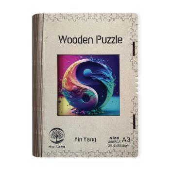 Wooden puzzle Yin Yang A3