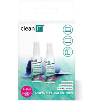 CLEAN IT čisticí roztok na notebooky s utěrkou, 2x30ml (CL-182)