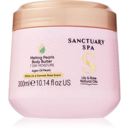 Sanctuary Spa Lily & Rose Natural Oils intenzivně hydratační tělové máslo 300 ml