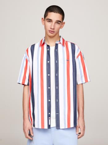 Tommy Jeans pánská pruhovaná košile Stripes - XL (YBR)