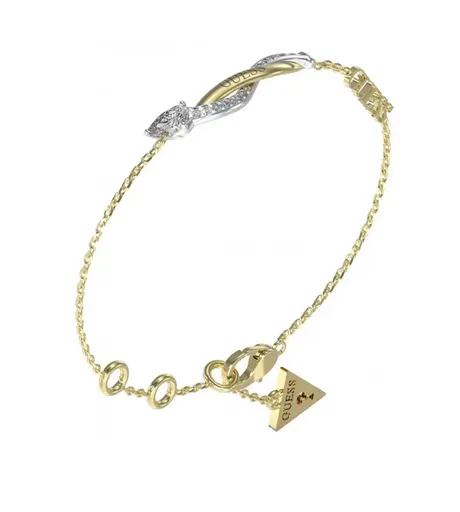 Guess Elegantní bicolor náramek se zirkony Twist JUBB05067JWYGRH 21 cm