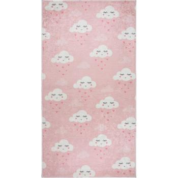 Világos rózsaszín mosható gyerek szőnyeg 80x120 cm Pink Clouds – Vitaus