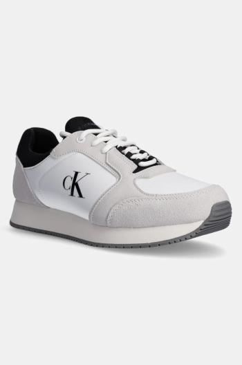 Sneakers boty Calvin Klein Jeans RETRO SOCK RUNNER MG WMM bílá barva, YM0YM01152