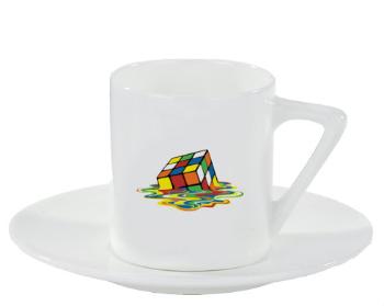 Espresso hrnek s podšálkem 100ml Melting rubiks cube