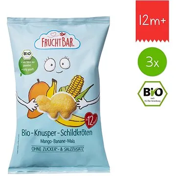 FruchtBar BIO křupky želvy kukuřice, mango a banán 3× 30 g (8594205750270)