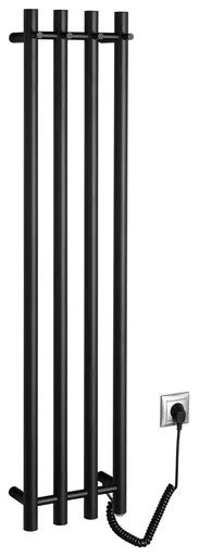 SAPHO PAPINADO elektrický sušák ručníků 263x1200, 85W, černá mat ER350