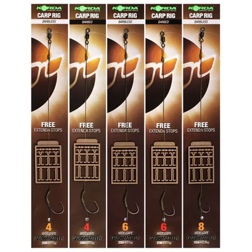 Korda návazec dark matter rig bez protihrotu-háček 8 nosnost 15 lb