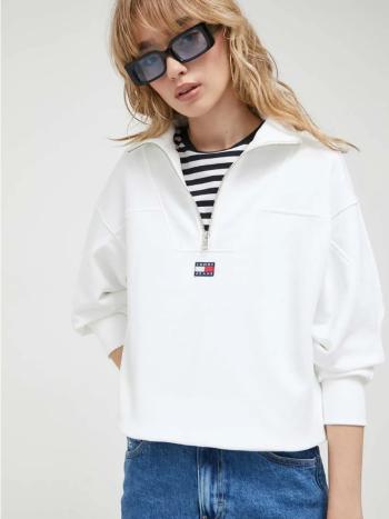 Tommy Jeans dámská bílá mikina - XS (YBR)