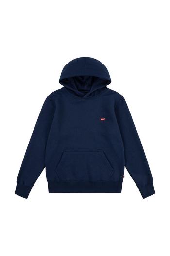 Dětská mikina Levi's MINI BATWING HOODIE tmavomodrá barva, s kapucí, hladká, 8EL452