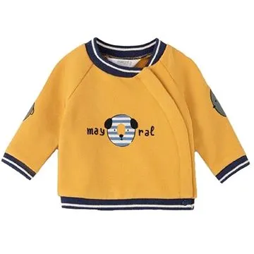 MAYORAL chlapecká mikina boční zapínání hořčicová - 70 cm (362113)