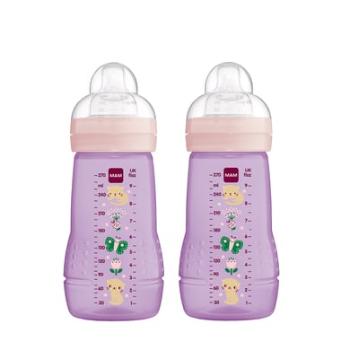 MAM Dětská láhev Easy Active ™ 270 ml, kočka/motýl ve dvojitém balení