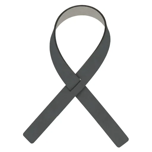 Kroužek na ubrousek FOLD NUPO 30 cm, sada 4 ks, antracitová / světle šedá, kůže, LIND DNA