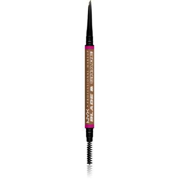 NYX Professional Makeup Blade & Shade tužka na obočí s kartáčkem odstín 02 Blonde g