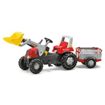 ROLLY TOYS rollyJunior RT Traktor s rollyJunior Nakládačem a rollyFarm Přívěsem 811397