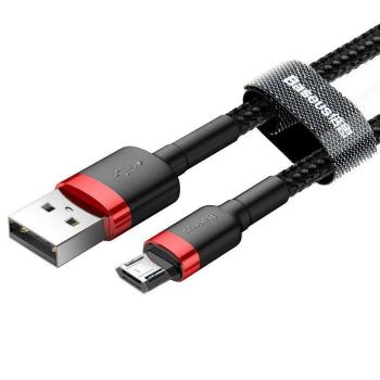 Baseus Cafule 2.4A USB-Micro USB kábel 1m (piros-fekete)