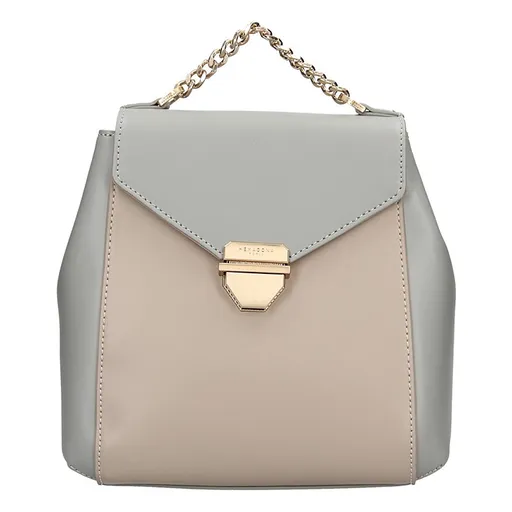 Elegantní dámský kožený batoh Hexagona Reina - šedo-béžová