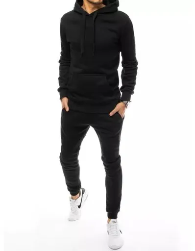 Pánská tepláková souprava s kapucí černá