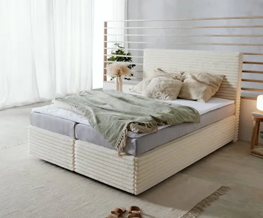 Boxspring postel Dream-Well 140x200 cm plyšový manšestr