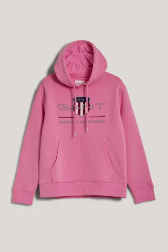 MIKINA GANT ARCHIVE SHIELD HOODIE CANDY PINK