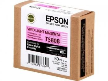 Epson T580B00 světle purpurová (light magenta) originální cartridge