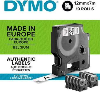 DYMO Feliratozógép szalag készlet, 12 mm x 7 m, DYMO &quot;D1&quo...