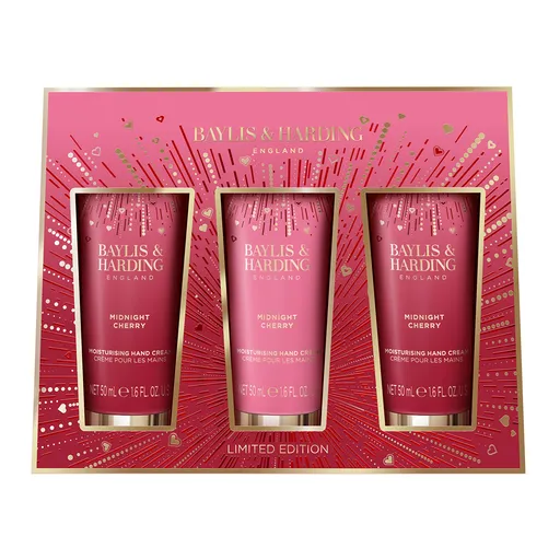 Baylis & Harding Dárková sada krémů na ruce Midnight Cherry 3 x 50 ml