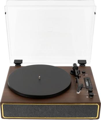 Latone Retro Record Player with Dust Cover Brown Gramofon