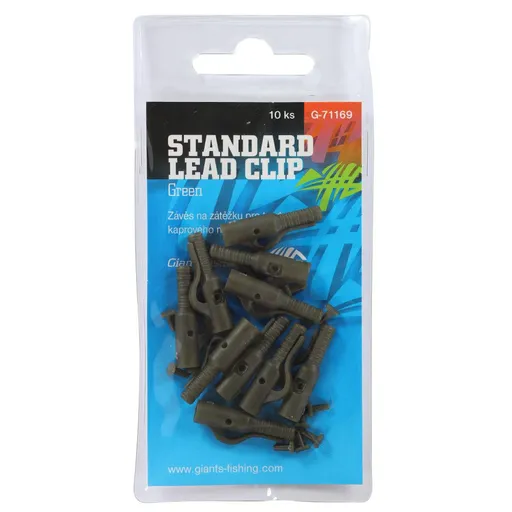 Giants Fishing Závěs na boční olovo Standard Lead Clip Green 10ks,Giants Fishing Závěs na boční olovo Standard Lead Clip Green 10ks