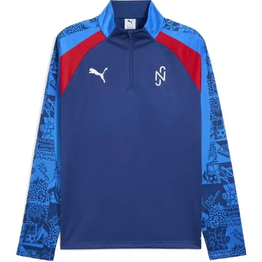 Puma NEYMAR JR PLAYMAKER 1/4 ZIP Pánská mikina, tmavě modrá, velikost