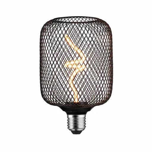 PAULMANN Kovic Glow Standard 230V LED žárovka Zyl E27 4W 1800K stmívatelné černá