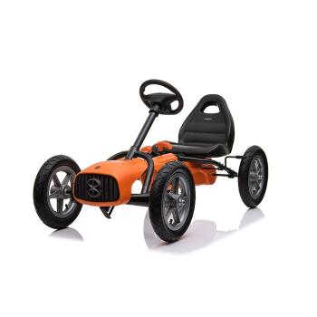 Baby Mix Dětská šlapací motokára Go-kart Buggy, oranžová