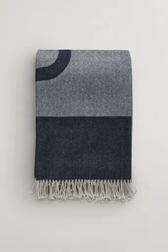 DEKA GANT LOGO THROW 130X180 EVENING BLUE