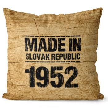 Vankúš Made In + rok (Veľkosť: 40 x 40 cm, rok: 1952)