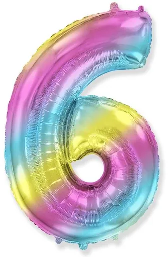 Balón foliový číslice DUHOVÁ 115 cm - 6 - Flexmetal