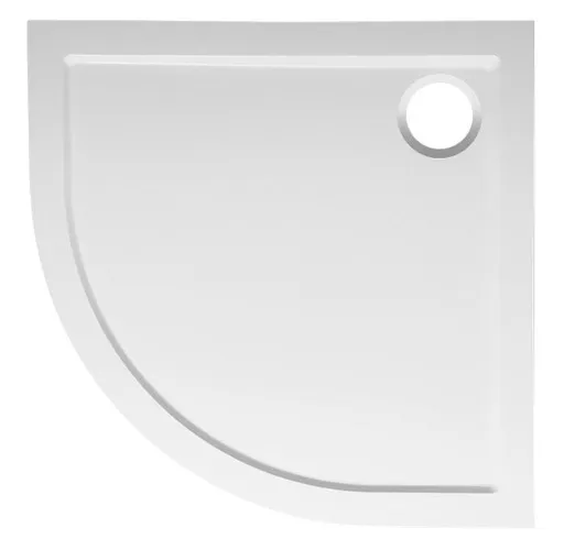Bruckner ELSE sprchová vanička z litého mramoru, čtvrtkruh 90x90cm, R550, bílá 800.311.4