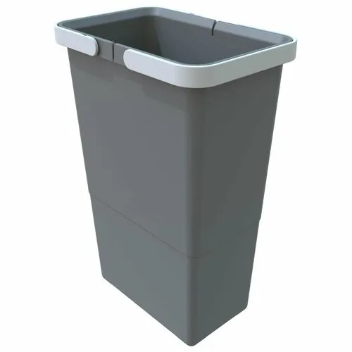 Elletipi Plastový koš s rukojeťmi 8 l, šedá, 8 l