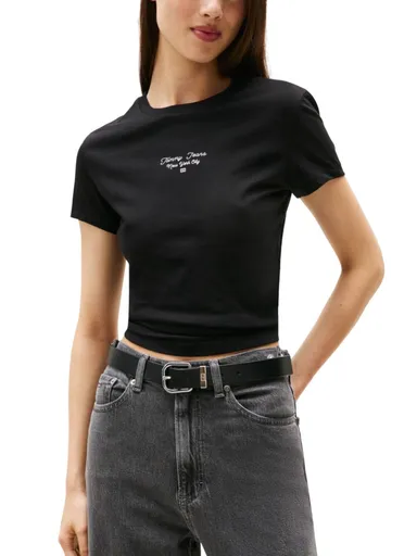 Tommy Jeans dámské černé tričko DW0DW21542BDS XL