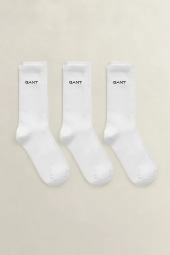 PONOŽKY 3-PACK GANT SPORT SOCKS 3-PACK WHITE