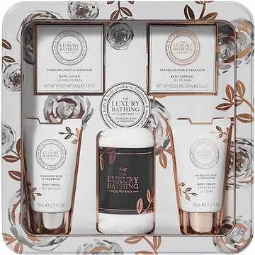 GRACE COLE Dárková sada s přípravky do koupele v plechovce - Růže