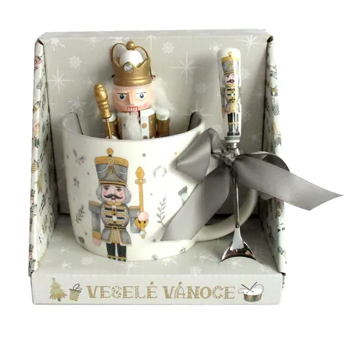 Vánoční dárkový set 3ks TORO hrnek, figurka, lžička