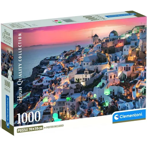 Clementoni puzzle 1000  Odstíny Santorini