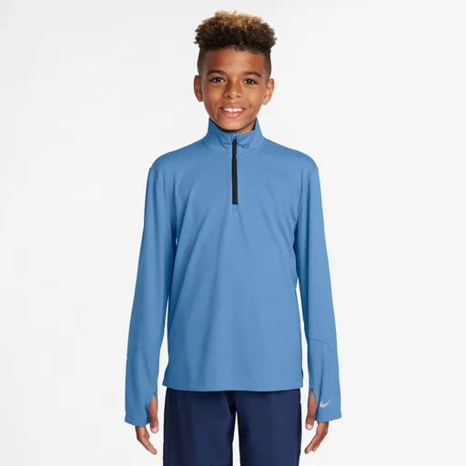 Nike Multi Big Kids (Boys) Dri-FIT UV Long-Sleeve 1/2-Zip Top L