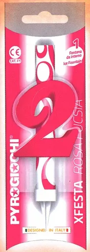 Dortová fontána číslo 2 růžová - Pyrogiochi